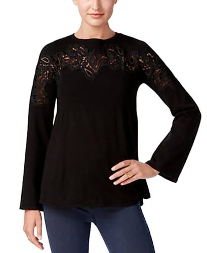 Style & Co Petite Lace Babydoll Sweater
