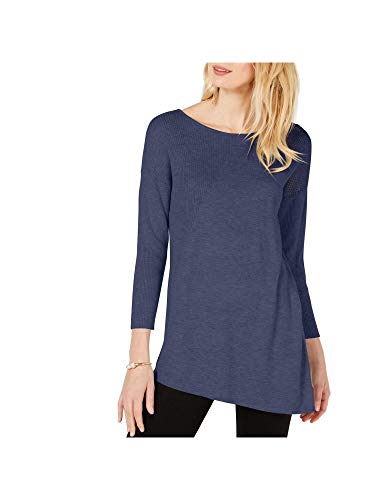 INC Asymmetric Mixed-Knit Sweater