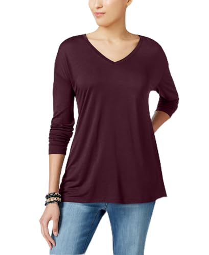 V-Neck Drop-Shoulder Top