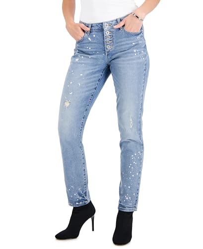 INC International Concepts Womens Paint Splatter Mid Rise Straight Leg Pants