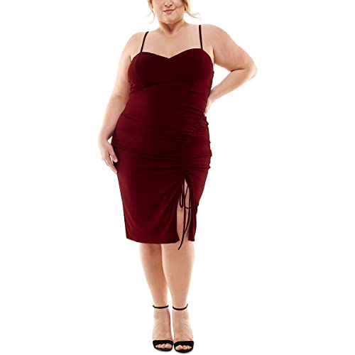 City Studios Trendy Plus Size Side Cinched Dress