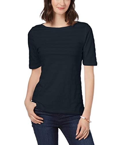 Charter Club Cotton Textured Stripe Top
