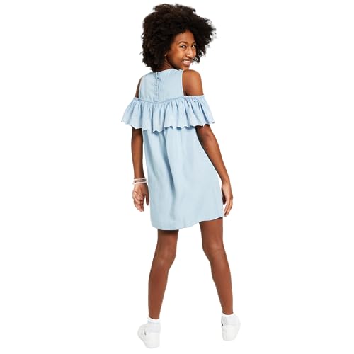 Charter Club Mommy Me Little Girls Cold Shoulder Chambray Dress