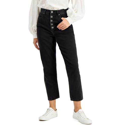 INC International Concepts High Rise Button Fly Mom Jeans