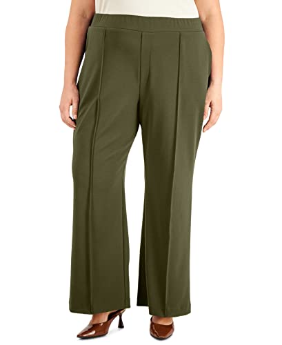 Alfani Plus Size Pull On Straight Pants