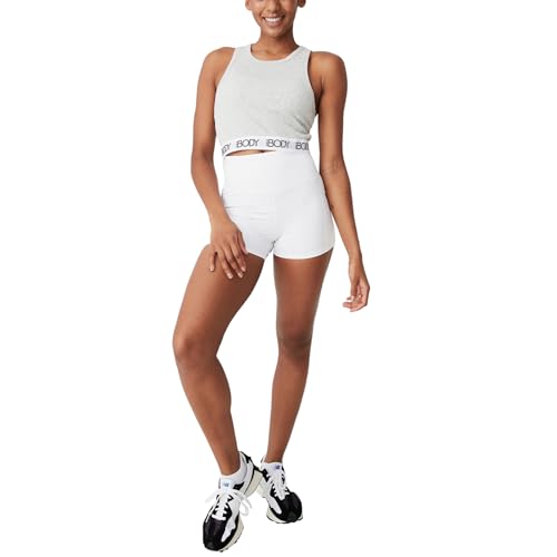 Womens Rib Racer Crop Tank Top