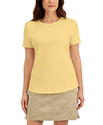 Karen Scott Cotton Short Sleeve Crewneck Top