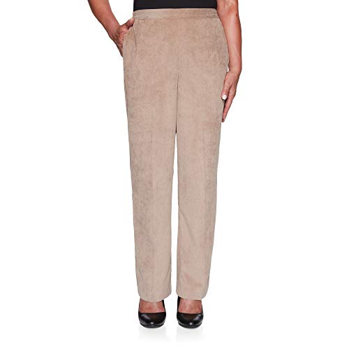 Alfred Dunner Womens Dover Cliffs Corduroy Proportioned Medium Pant