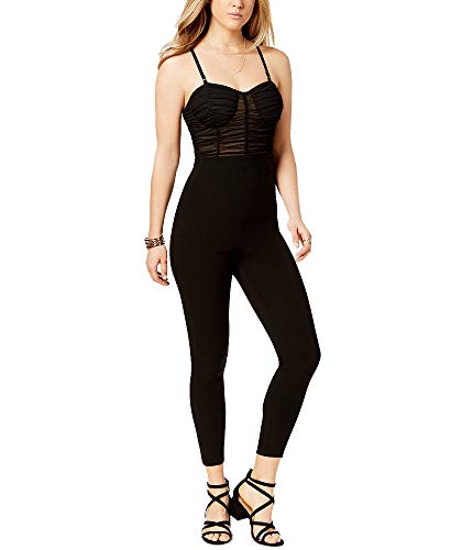 Material Girl Juniors Ruched Mesh Jumpsuit