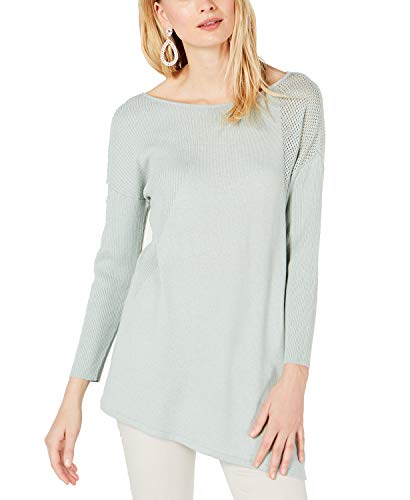 INC Asymmetric Mixed-Knit Sweater