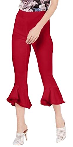 INC Cropped Ruffle-Hem Pants