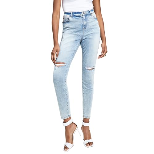 INC International Concepts Womens High Rise Ripped Skinny Jeans