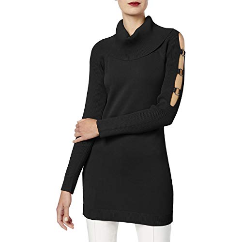 Grommet Trim Tunic Sweater