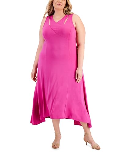 JM Collection Plus Size Sleeveless Midi Dress