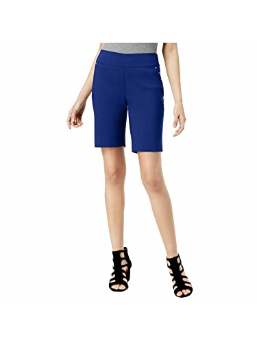 Curvy Fit Stud Trim Bermuda Shorts