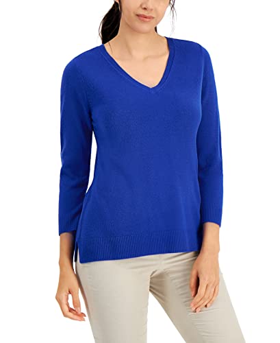 Karen Scott Luxsoft V Neck Sweater
