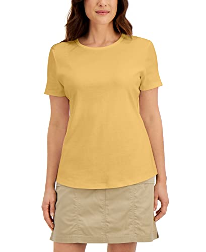 Karen Scott Cotton Short Sleeve Crewneck Top