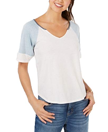 Juniors' Colorblocked Burnout Football T-Shirt
