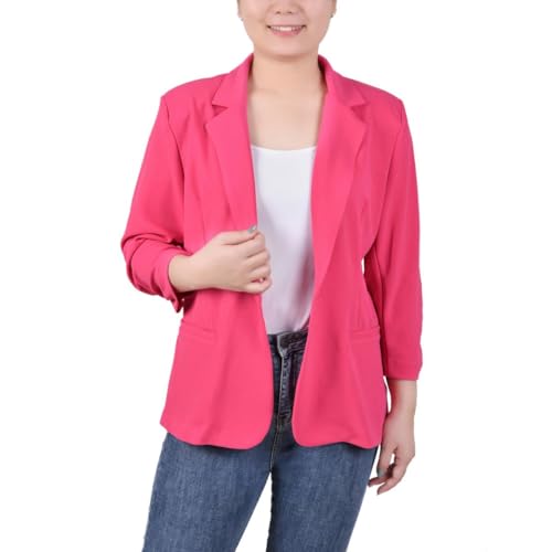 Petite 3/4 Sleeve Scuba Crepe Blazer