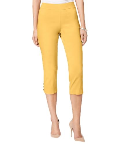 Petite Lattice-Hem Capri Pants