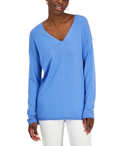 International Concepts Womens Solid V Neck Sweater