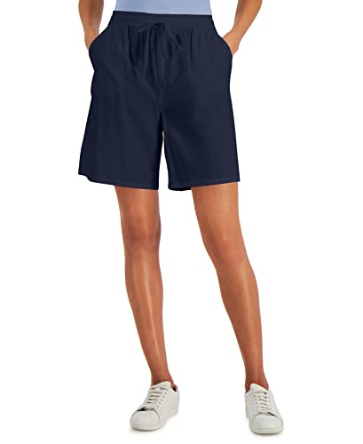 Karen Scott Gemma Cotton Drawstring Bermuda Shorts