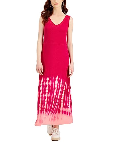 Style & Co Womens Tie Dyed Sleeveless Maxi Dress