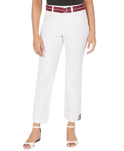 Charter Club Belted Tummy Control Cuffed Jeans
