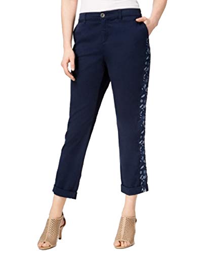 Embroidered Boyfriend Pants