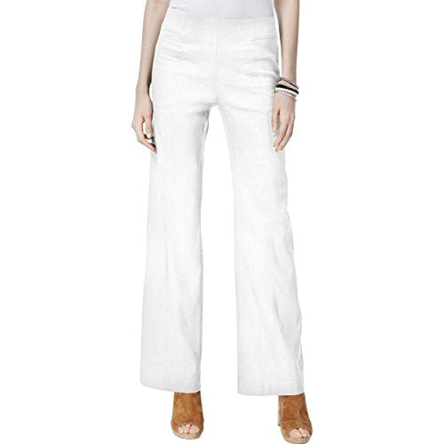 Linen Blend Wide Leg Pants