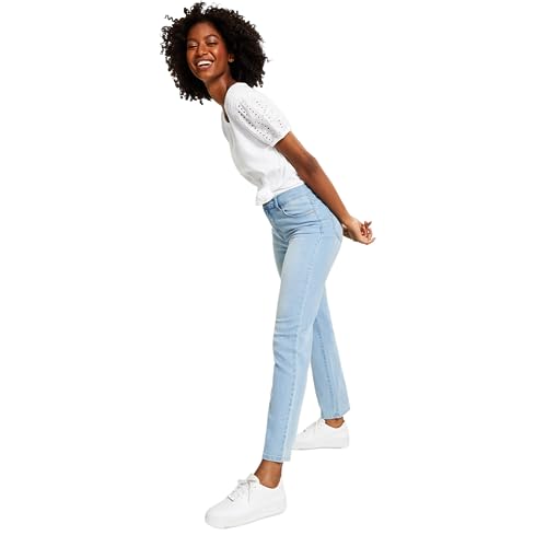 Style & Co High Rise Natural Straight Leg Jeans