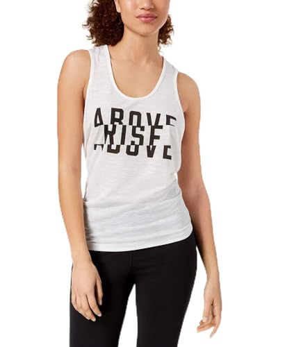 Material Girl Active Juniors Rise Above Graphic Knot Back Tank Top