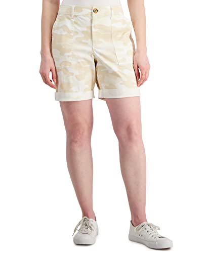 Style & Co Petite Camo Print Cuffed Bermuda Shorts