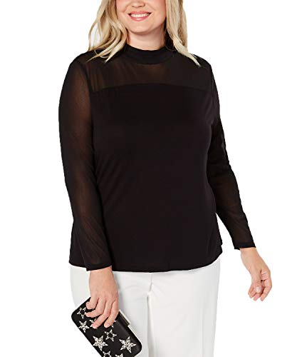 I.N.C. Plus Size Long-Sleeve Illusion Top