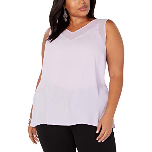 INC Plus Size Sheer-Trim Tank