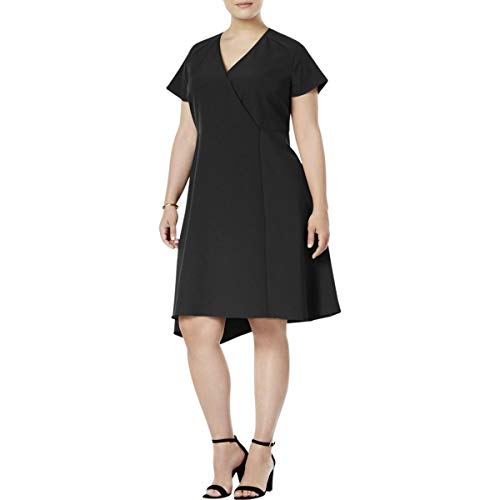 Anne Klein Plus Size Asymmetrical Hem Fit Flare Dress