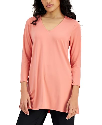 Alfani 3/4 Sleeve V Neck Tunic