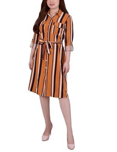 Petite Roll Tab Shirt Dress