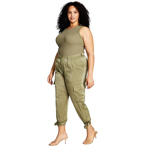Now This Plus Size Satin Joggers