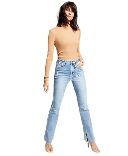 Now This Womens Slit Flare Leg Jeans