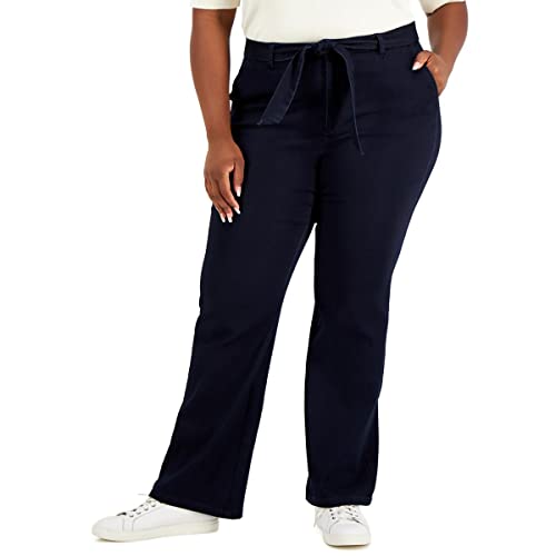 Anne Klein Plus Size Tie Front High Rise Jeans