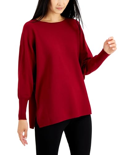 Alfani Petite Boat Neck Dropped Shoulder Sweater