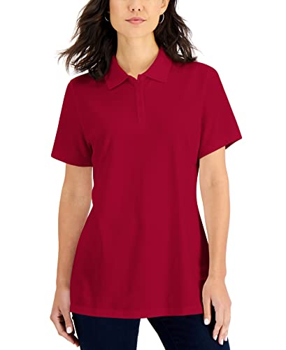 Karen Scott Petite Pique Polo Shirt