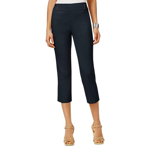 JM Collection Embellished Pull On Capri Pants