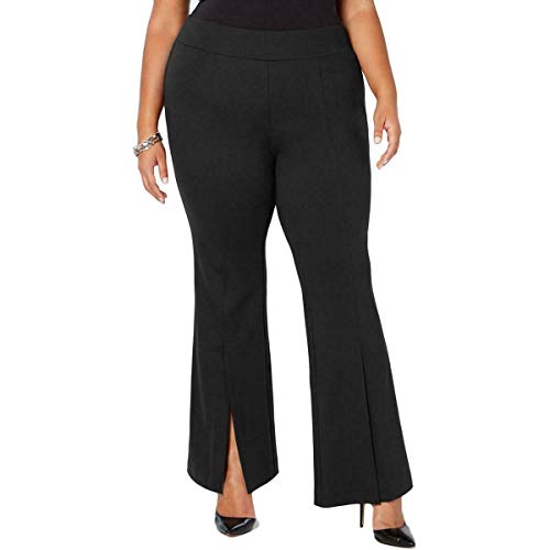 I.N.C. Plus & Petite Plus Size Pont&eacute;-Knit Slit-Front Pants