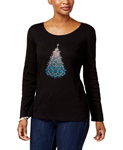Karen Scott Cotton Studded Tree T-Shirt