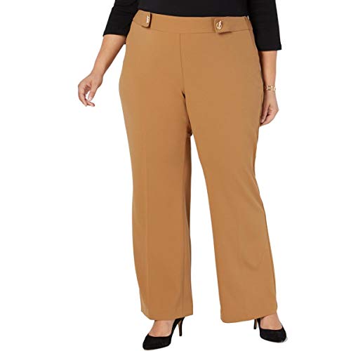 I.N.C. Plus & Petite Plus Size Grommet-Detail Wide-Leg Pants