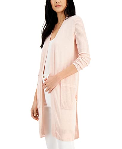 International Concepts Womens Ribbed Duster Cardigan
