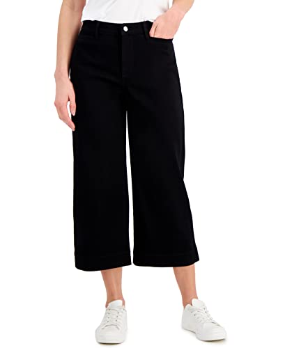 Charter Club Petite Cropped Wide Leg Jeans