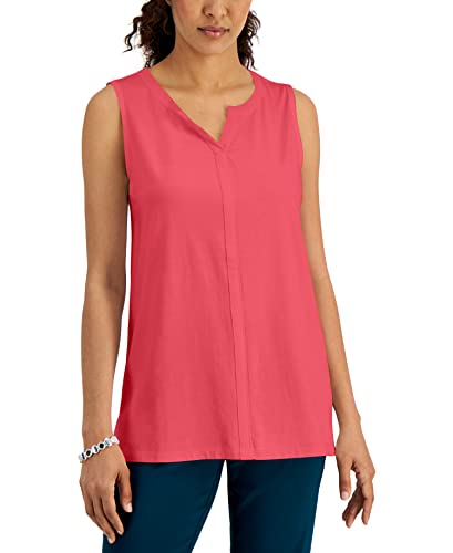 Karen Scott Split Neck Sleeveless Tunic